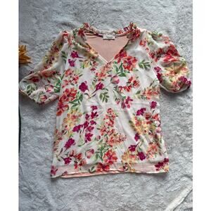 Les Amis Boutique Floral Blouse Large